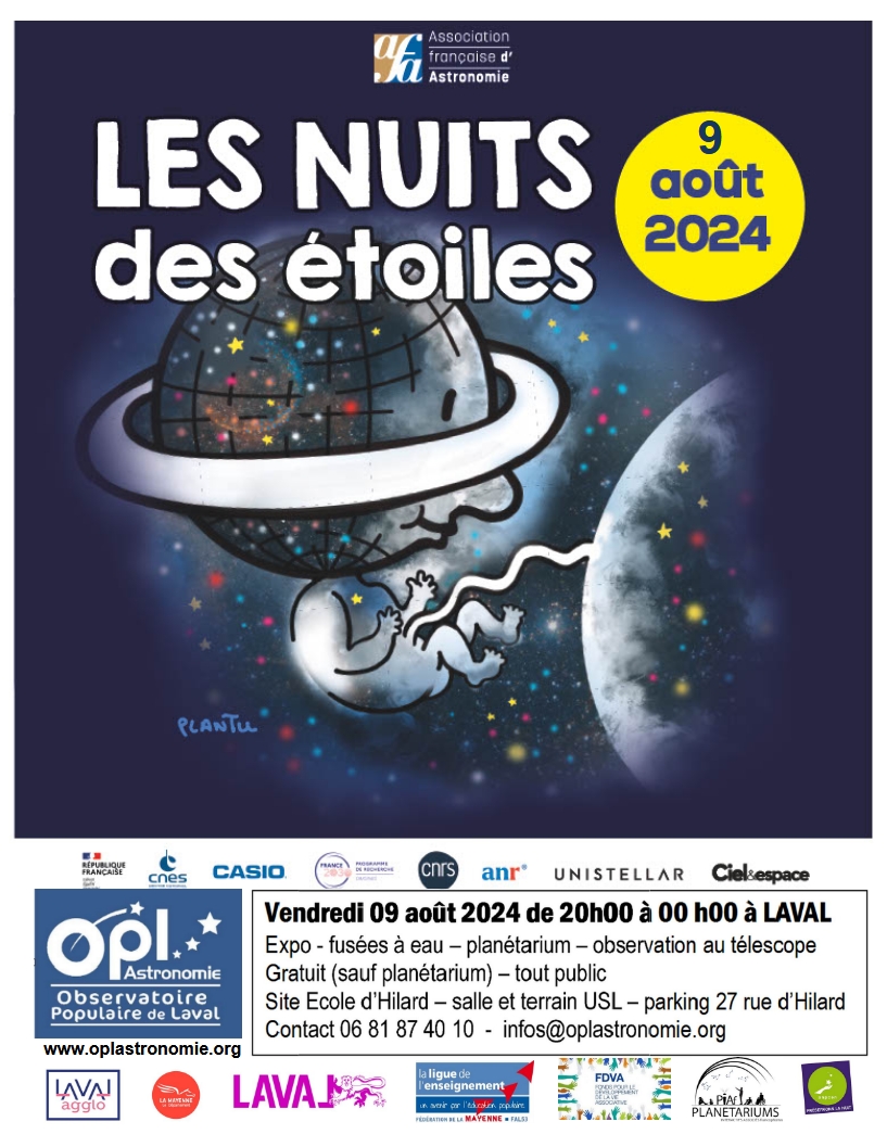 affiche nuit des étoiles 2024 OPL